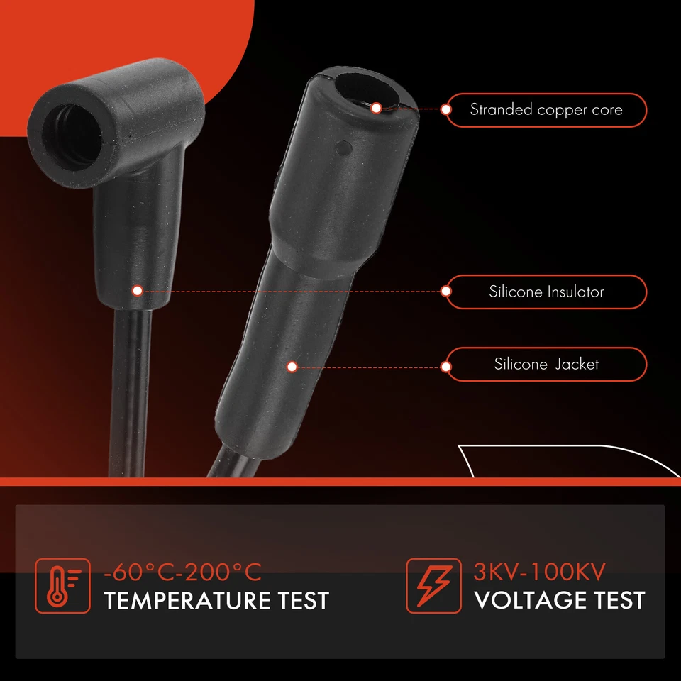 Juegos de cables de bujías A-Premium 9x para International Harvester Scout II 71-80 Foto 4 de 4