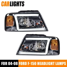 Fit For Ford F-150 04-08 Mark LT LED DRL Projector Headlights lamp Left & Right