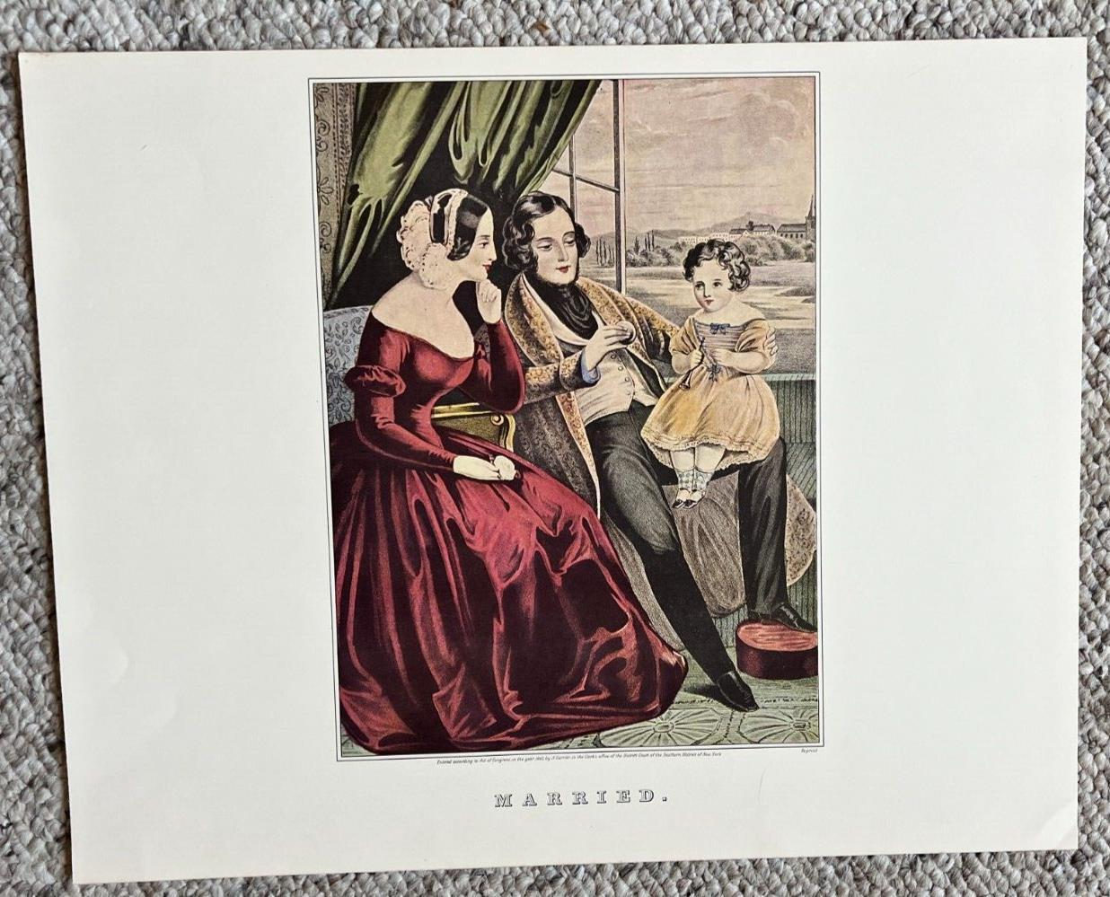 Vintage 1952 Currier & Ives 