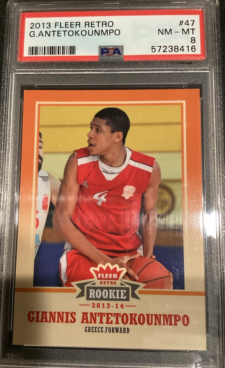 その他 Giannis Antetokounmpo rc Fleer 2013 2013 Fleer Retro Giannis Antetokounmpo Rookie RC #47 PSA 8