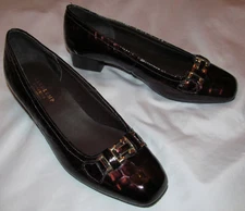 MARK LEMP CLASSICS patent leather croc embossed classic comfort shoes 7 M *****