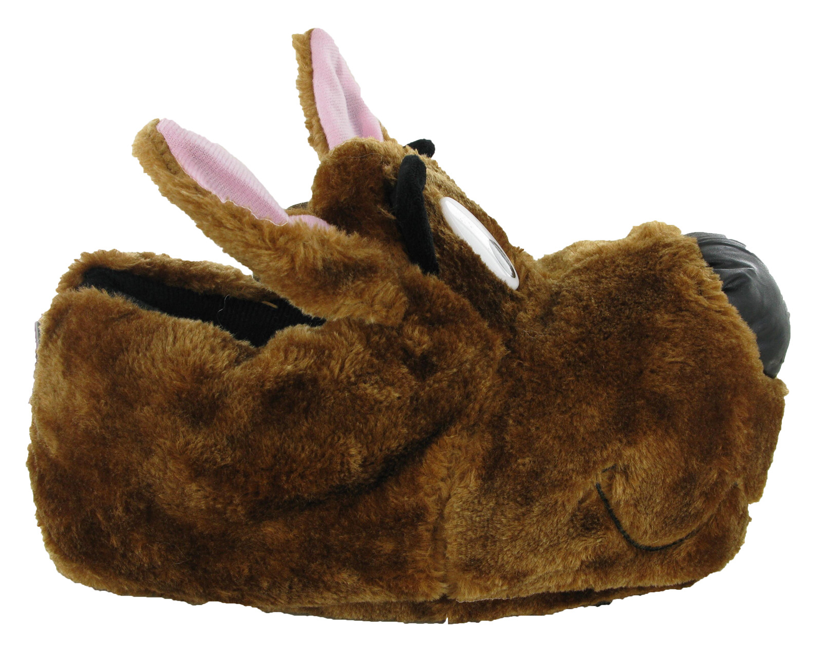 Novelty Scooby Doo Slippers Mens Dog Warm Brown Funny Fluffy Padded