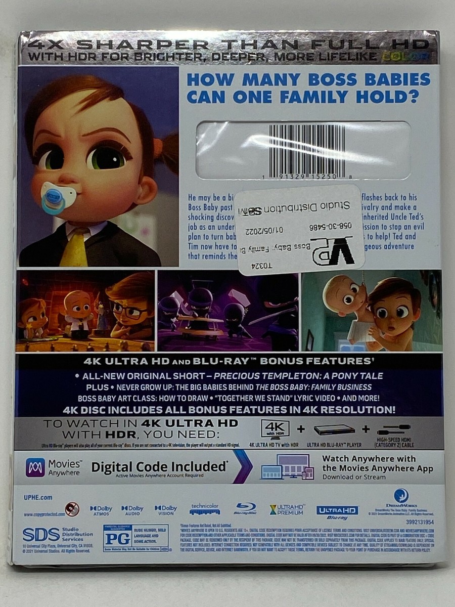 The Boss Baby: Family Business (2021) 4K UHD Blu-Ray Slipcover