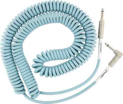 Fender Original Series Coil Cable 30' 9,15m Daphne Blue Gitarre Bass Spiralkabel