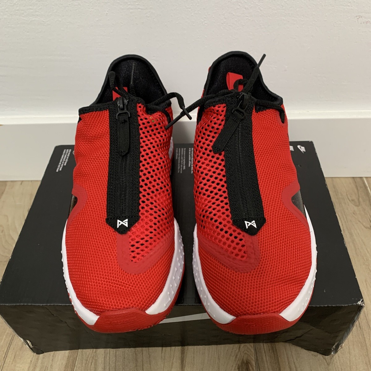 Nike PG 4 Basketball Shoes Red / White / Black Size Men's