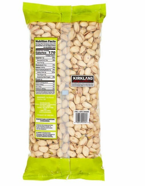 Kirkland Signature InShell California Pistachios Roasted Salted 3 Lbs