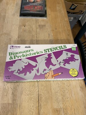 1986 Trend Enterprise Dinosaurs & Prehistorics Stencils - T-253