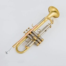 Brass LR180S37 Trumpet Bb Flat Brass Gold-painted with Mouthpiece and Case