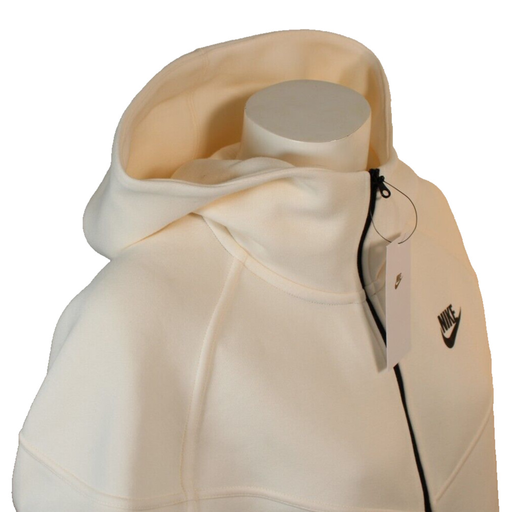 NWT NIKE Sportswear Tech Windrunner Size XL Ivory White Women Full Zip Hoodie thumbnail 8