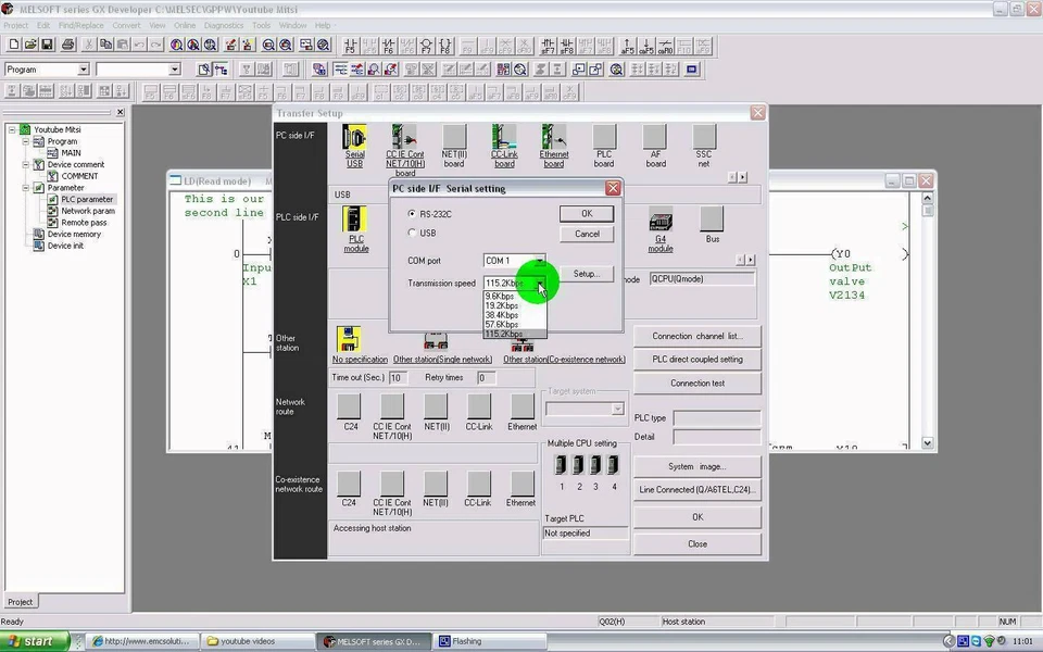 FX PLC Controller Kit, GX Developer Ladder Programming Software 24VDC Free Meter - Image 3 of 4