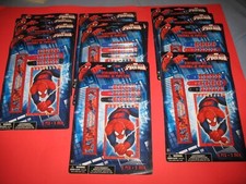 12 x SPIDERMAN 5PC STATIONERY SET MARKERS, RULER, NOTEPAD - NEW