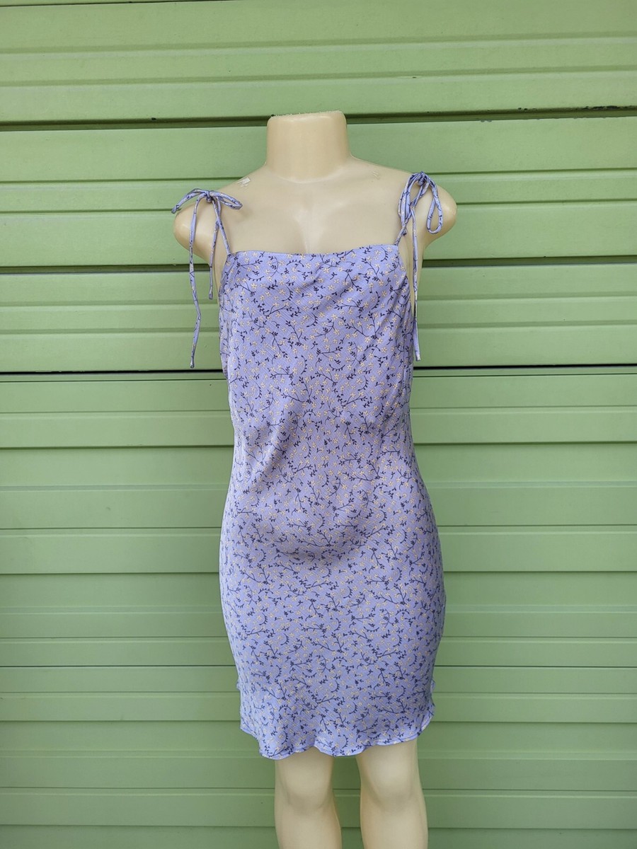 ZARA MULTICOLOR Strappy Floral Print Slip Dress S OB44