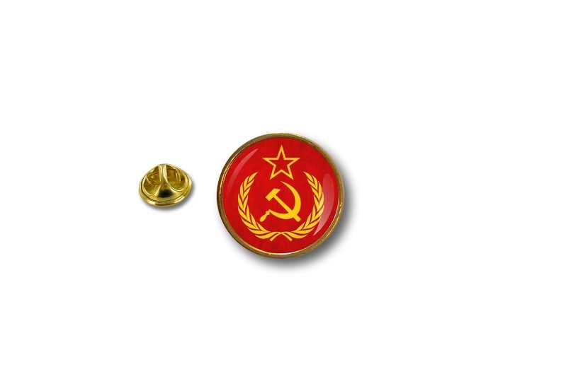 Spilla Bandiera URSS CCCP In Acciaio Inossidabile - Design Comunista Russo Con Chiusura A Farfalla - Foto 3