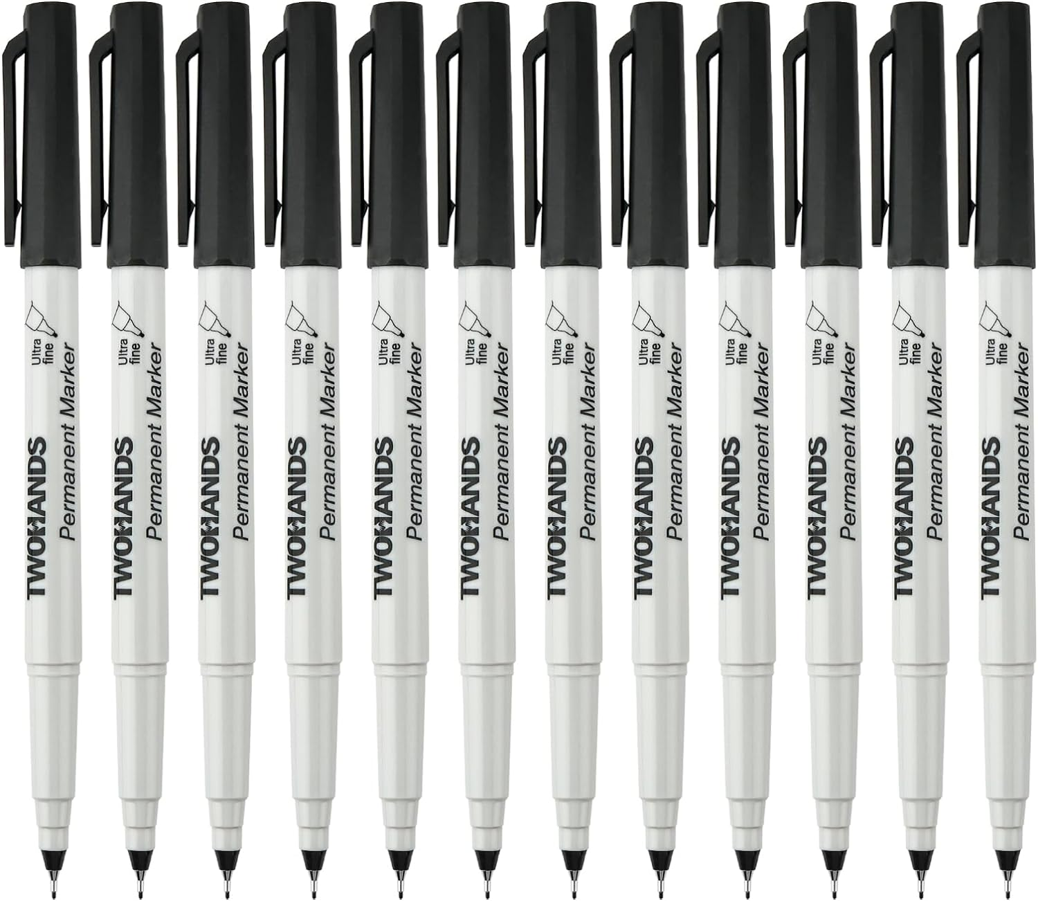 Permanent Markers Ultra Fine Tip, 0.5Mm, Extra Fine Point, Black, 12 Count, 2161-image