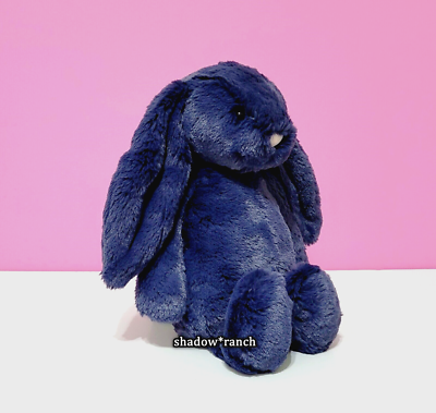 RETIRED Jellycat BASHFUL NAVY Blue BUNNY - Medium 12