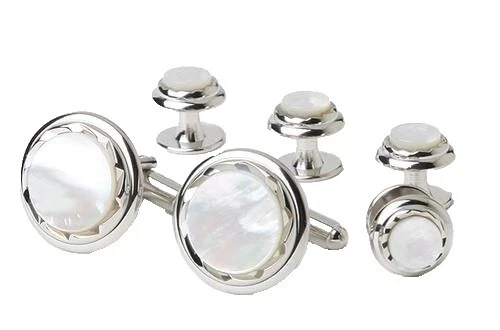 壳镀银袖扣适合男士