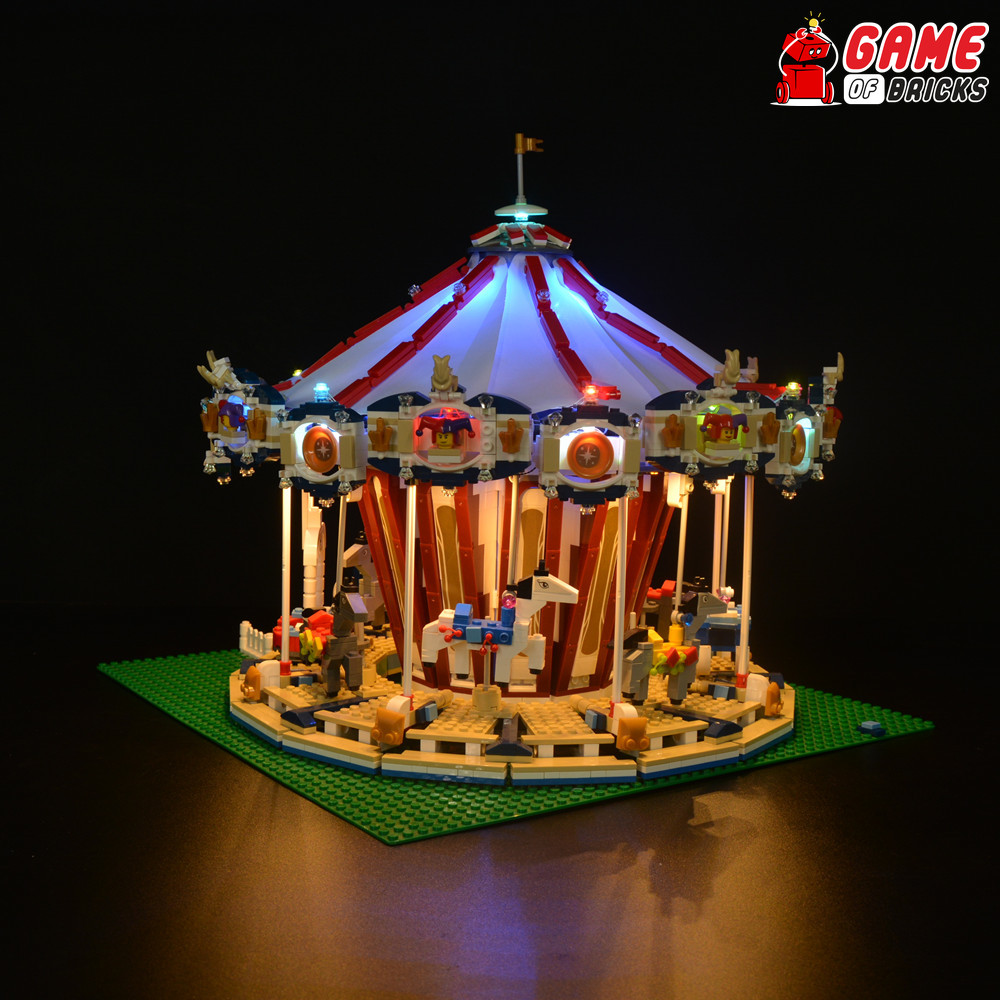 LED Light Kit for Grand Carousel - Compatible with LEGO® 10196 Set