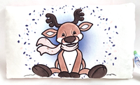 Nici 48332 Winter Friends Rentier Jonte PlüSch Kissen Rechteckig 43 X 25 Cm