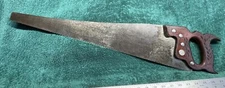 (606) WARRANTED SUPERIOR HANDSAW 26 "  PRE-1940's ETCHED CRAFTSMAN BLADE