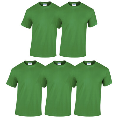 Herren Tshirt 5er 10er Heavy Cotton Gildan Set T Shirt Rundhals Baumwolle Bunt