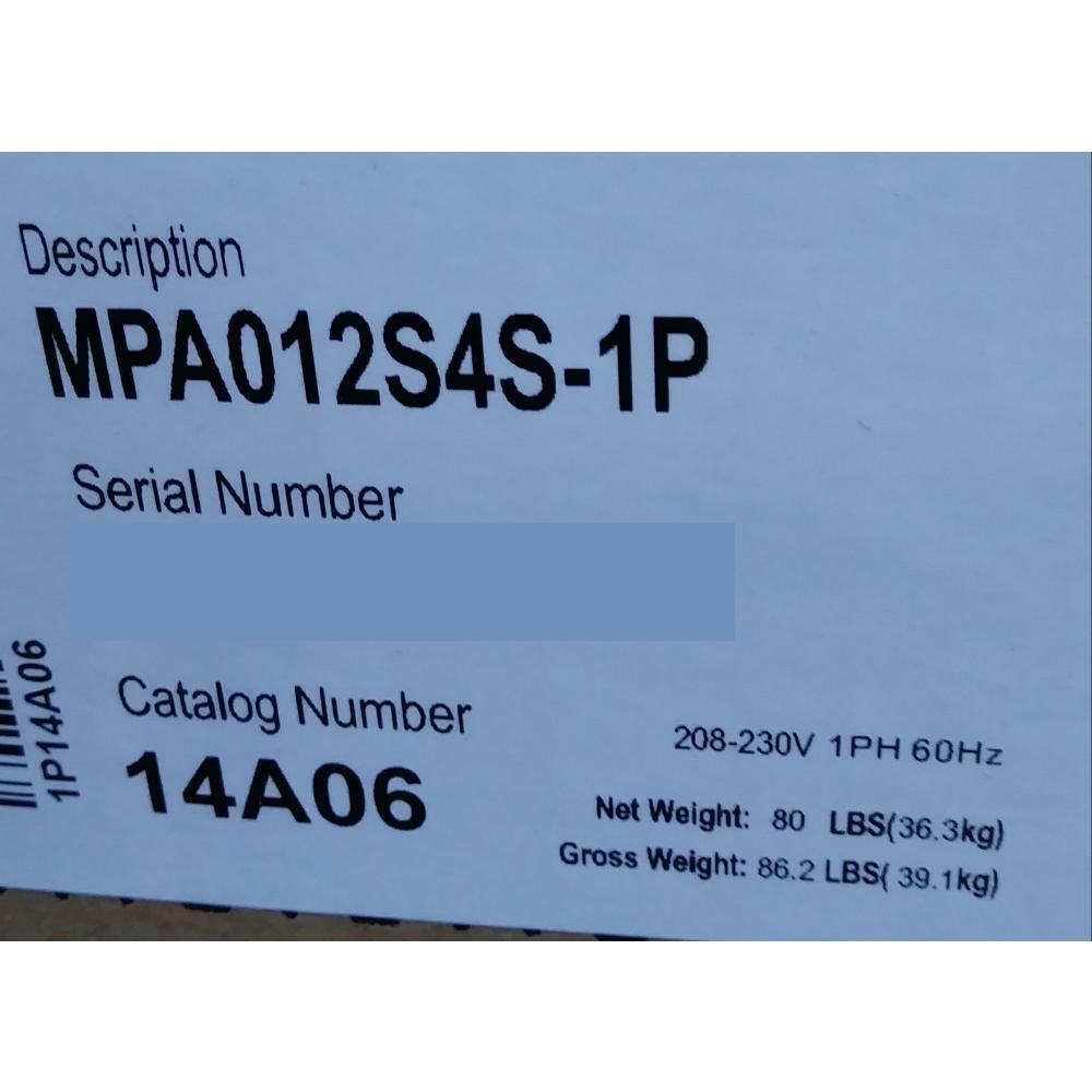 LENNOX MPA012S4S-1P/M22A012S4-1P 1 TON INVERTER TYPE MINI-SPLIT HEAT PUMP |  eBay