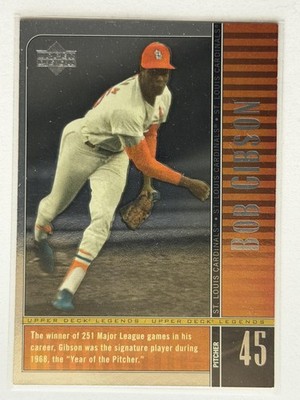 2000 Upper Deck Legends #22 Bob Gibson St. Louis Cardinals