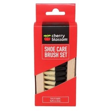 Cherry Blossom Twin Brush Shoe Care Set Applicator & Buffing