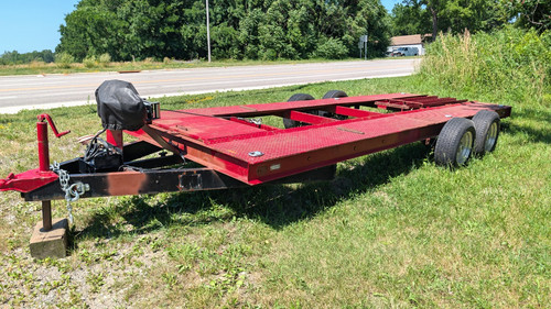 DRAGMASTER T700 CAR TRAILER 18 FOOT W/9000lbs WINCH STEEL (MAG WHEELS) TOOL BOX