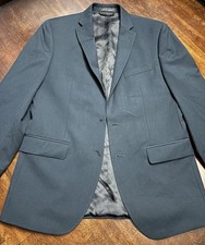 RALPH LAUREN BLACK BOYS BLAZER SIDE VENTS SINGLE BREASTED JACKET 16 R