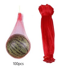 100x Hanging Watermelon Net Bags Reusable Durable Packaging Organizer Grow with