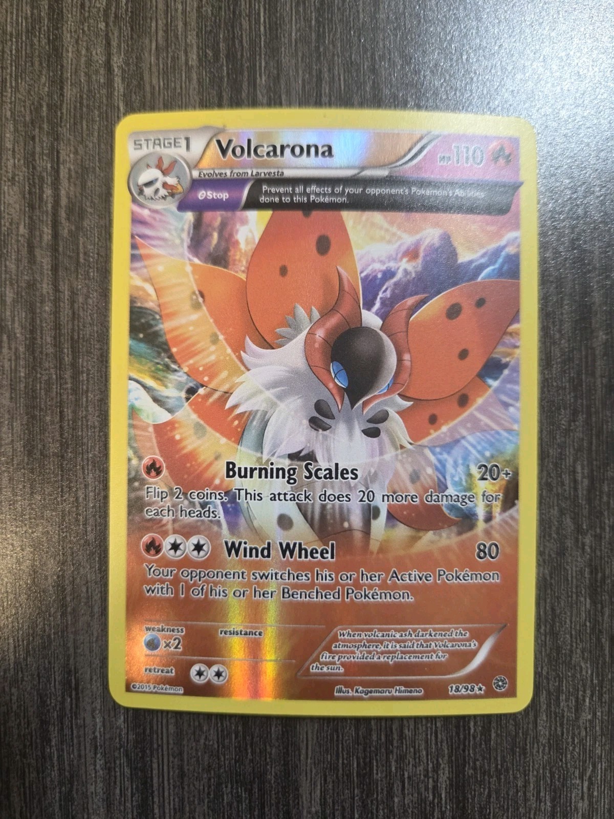 Volcarona - Ancient Origins - Rare - 18/98 - Pokemon - NM