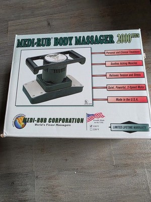 Body Massager Medi-Rub 2000 Plus 2 Speed Massage Green Pad USA w/BOX EXCELLENT