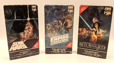Star Wars Trilogy VHS CBS/Fox Video Early 80s Release Red Label Lot of 3