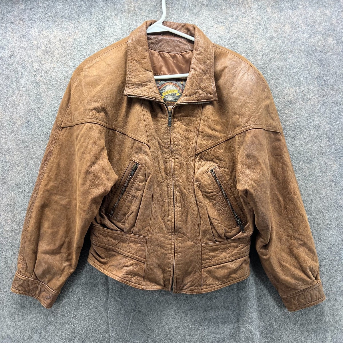 Adventure Bound Leather Jacket Womens Small Brown Western Full Zip