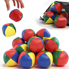 12 Pcs 2" Juggling Balls for Beginners,Four Sided Leather Matching