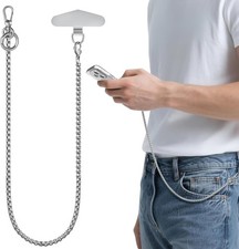 Anti-Theft Phone Lanyard Tether Pants Chain Heavy-Duty Phone Strap with Metal