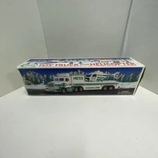 Vintage 1995 Hess Toy Truck And Helicopter Collectible Toy Semi - New In Box