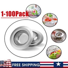 4.5" Kitchen Sink Strainer Stopper Stainless Steel Drain Basket Waste Plug
