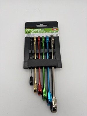 6pc Color Combo Wrench Set SAE 5/16'', 3/8'', 7/16'', 1/2'', 9/16'' & 5/8'' - #66053
