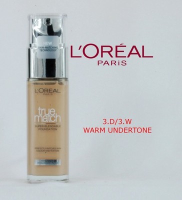 L'Oréal Paris True Match Liquid Foundation with Hyaluronic Acid 30ml and SP