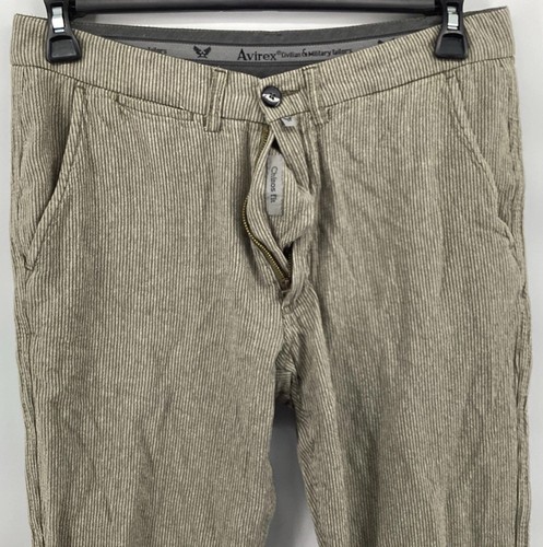 AVIREX Chino Pants men's Size 30 Trousers 55% Linen - Bild 2 von 8