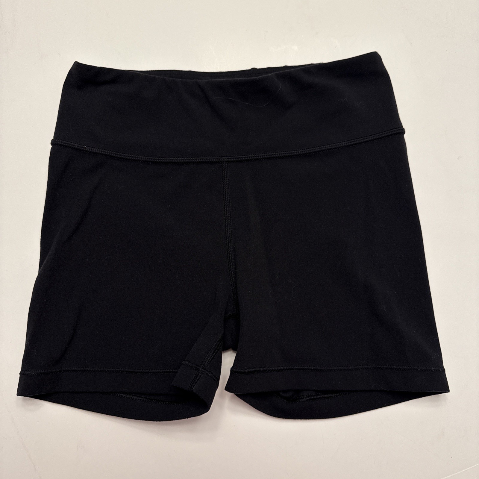 Athleta Girl Chit Chat Biker Shorts L/12 Black Stretch Athletic Gym Yoga-image