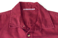 Vintage Wrangler Brushed Flannel Shirt Size M 90s Y2K Burgandy 2 Pocket ButtonUp