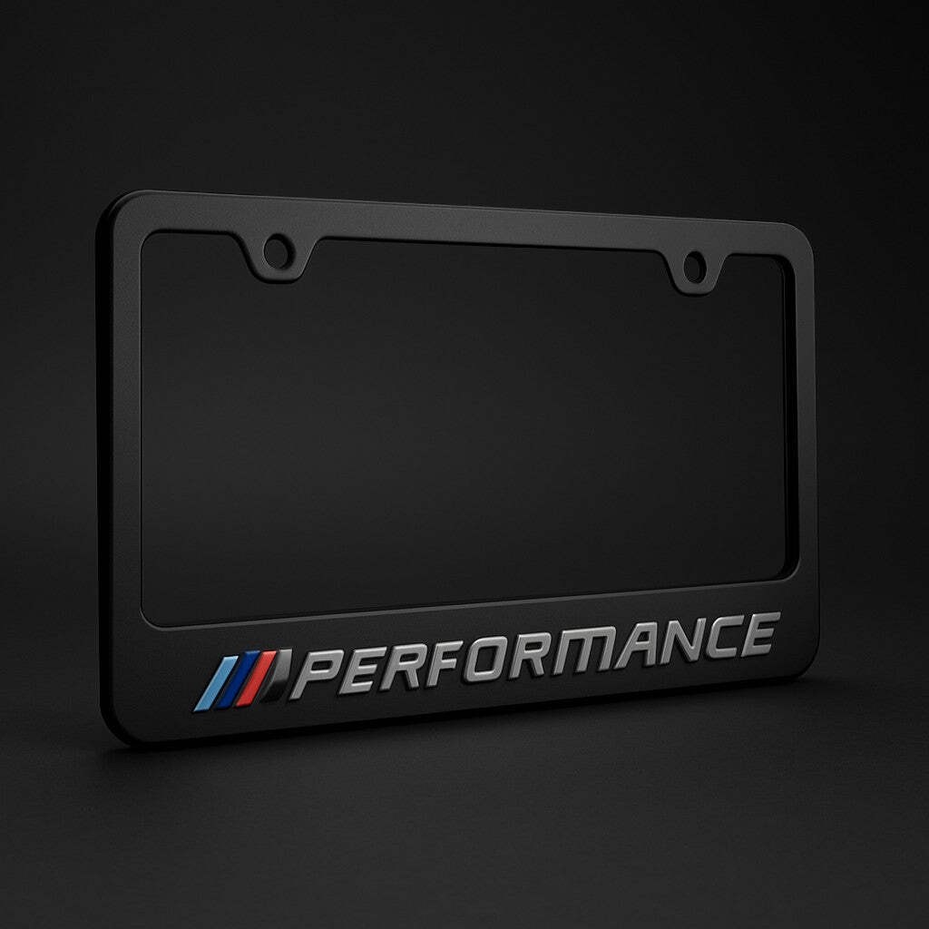 BMW M Performance Black License Plate Frame Standard OEM