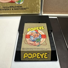 Mattel Intellivision Popeye Retro Video Game Complete Vintage Console Cartridge