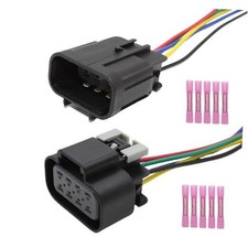 Male and Female Headlight Connector Plug Harness Pigtail 5-Pin Compatible with