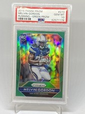 2015 Green Prizm REFRACTOR Melvin Gordon  RC Rookie PSA 10 GEM MINT POP 2