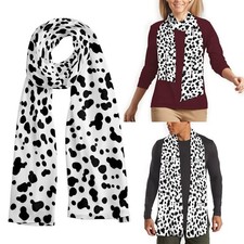 1Pcs White Black Cow Print Womens Scarf Wraps Shawl Keep Warm Soft Long Scarves