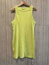 ASOS Bright Green Knit Tank Dress Womens 14 NWOT