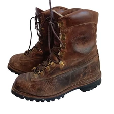 Vintage Chippewa Mountaineer Leather Hiking Boots 8E Mens USA 1980's 